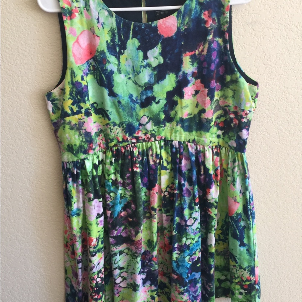 Black base colorful dress